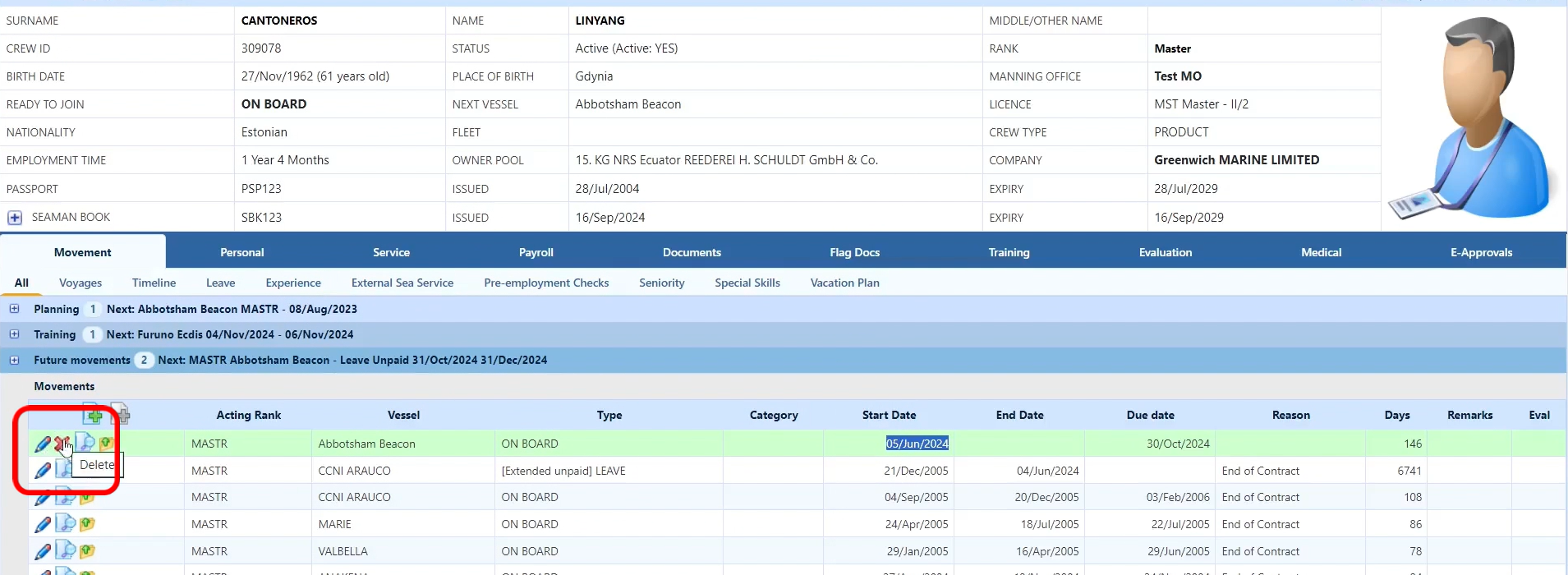 How to Use the Crew Movements on Compas? – Ocean Technologies Group